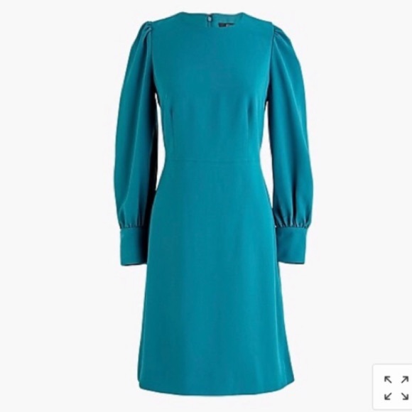 J. Crew Teal Long Sleeve Dress - Picture 3 of 13